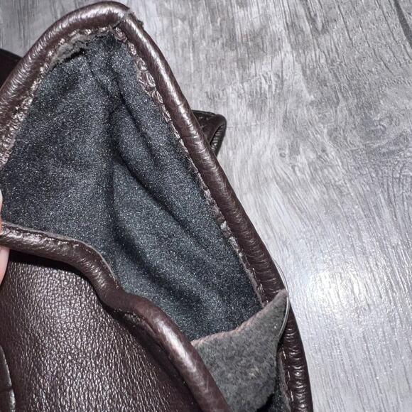 Nwot Leather Quilted Fleece Lined Gloves Dark Brown Women’s Small-Medium - Picture 5 of 5